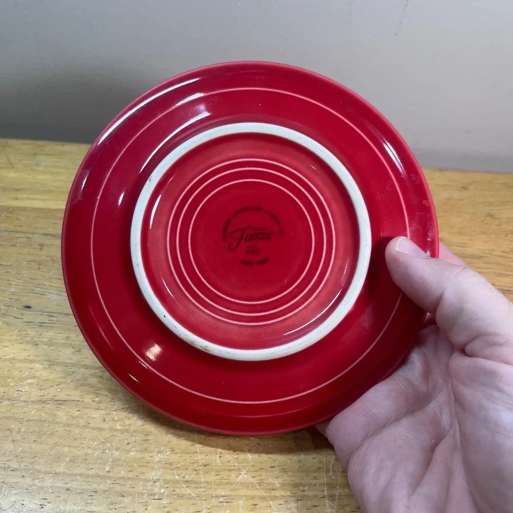 Vtg Homer Laughlin Fiesta Scarlet Red Dancing Lady Trivet 6